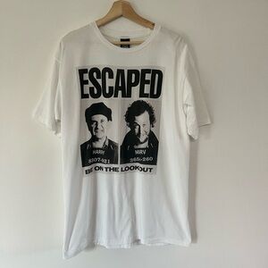 Upper Playground‎ Home Alone Sticky Bandits White Short Sleeve Cotton T-Shirt